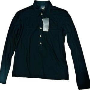 Just Cavalli Black Button-Up Shirt Size Medium 48 Authentic New With Tags